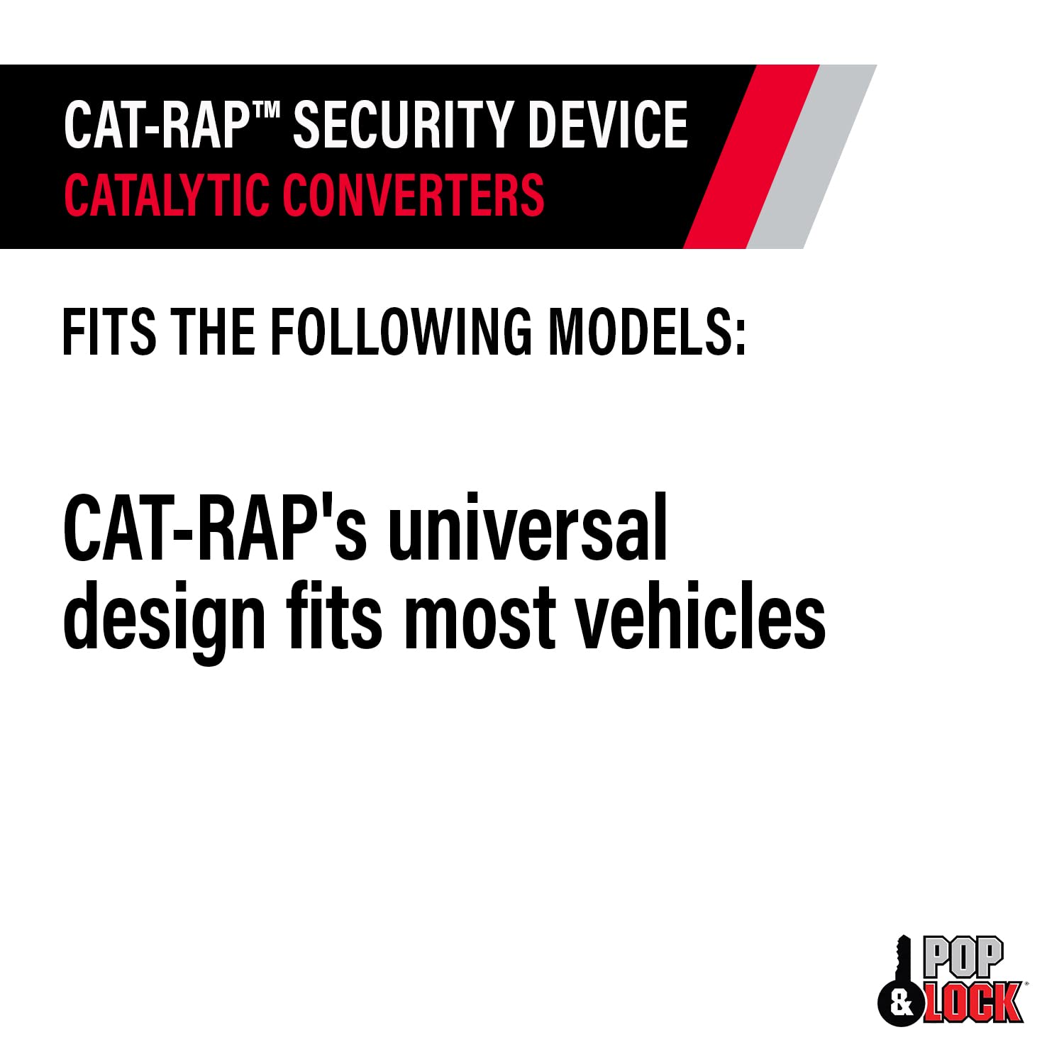 CAT-RAP™ POP & LOCK | PL9800 - Catalytic Converter Security, Catalytic Converter Anti-theft, Universal Design