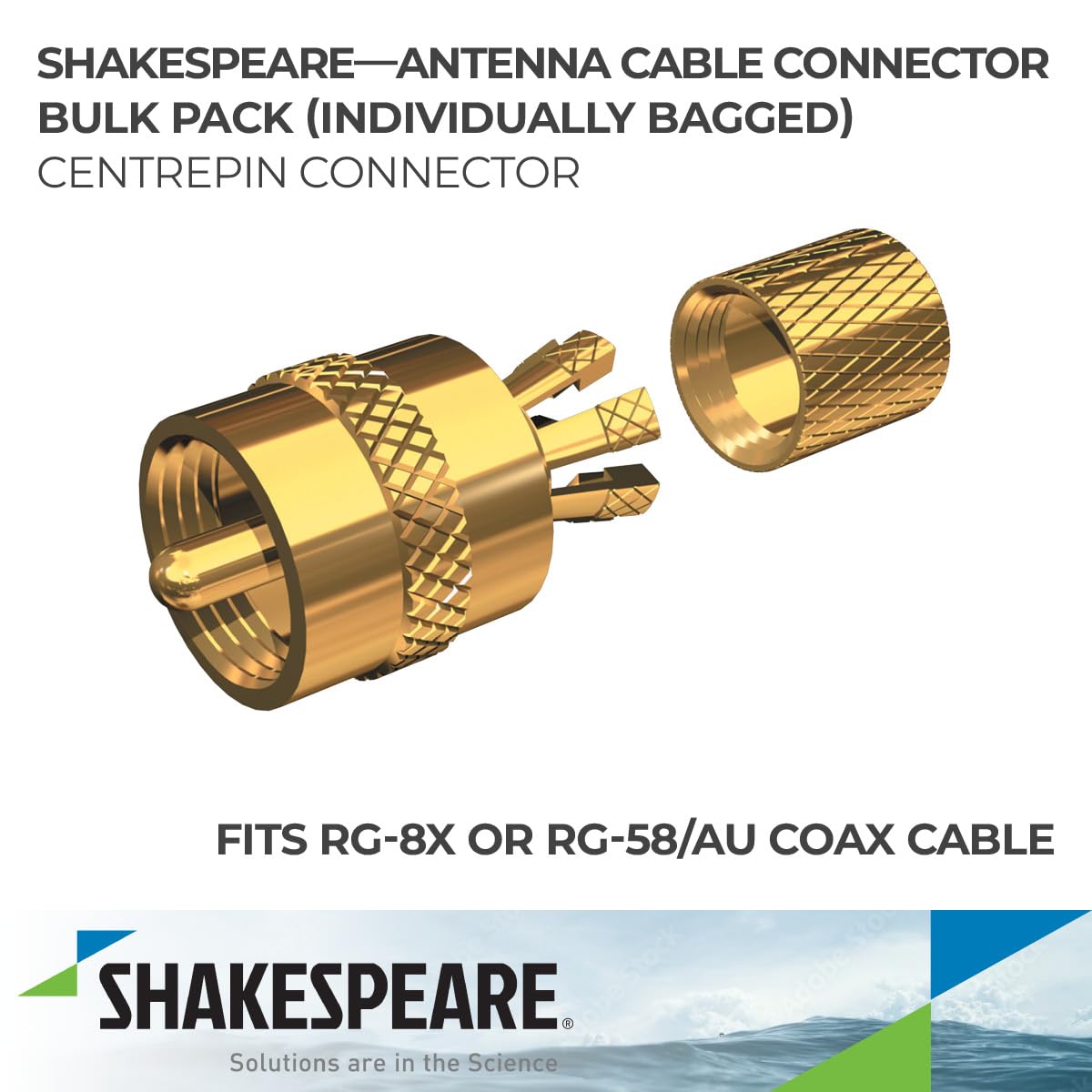 PL259CPB-G Shakespeare Centerpin Gold