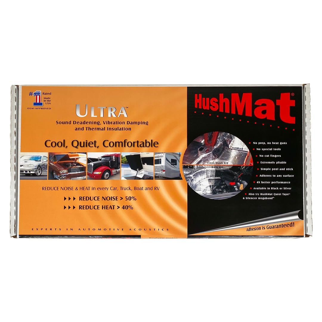 Bulk Kit HushMat – Automotive Sound Deadening & Thermal Insulation (58.1 Sq Ft, Silver Foil)