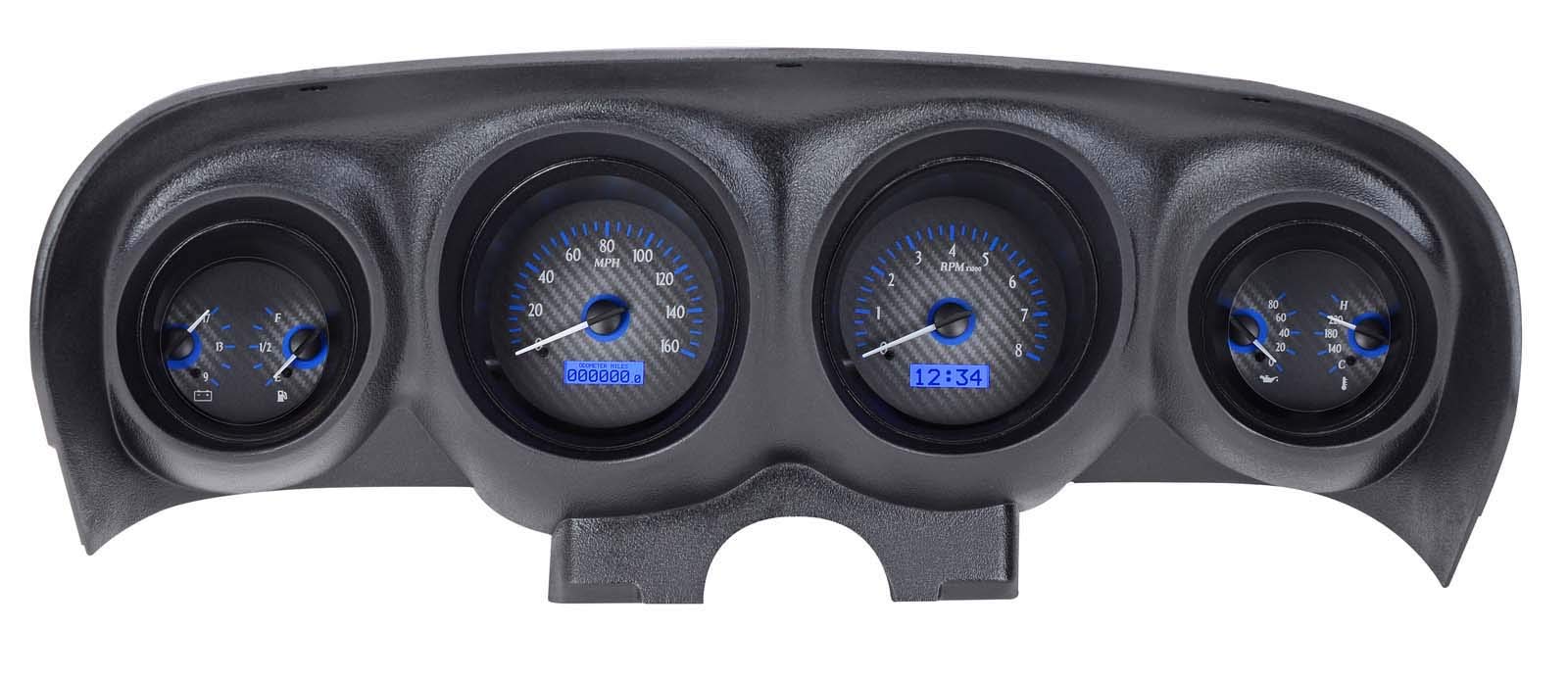 Carbon Fiber 1969 Ford Mustang VHX System - Blue Display