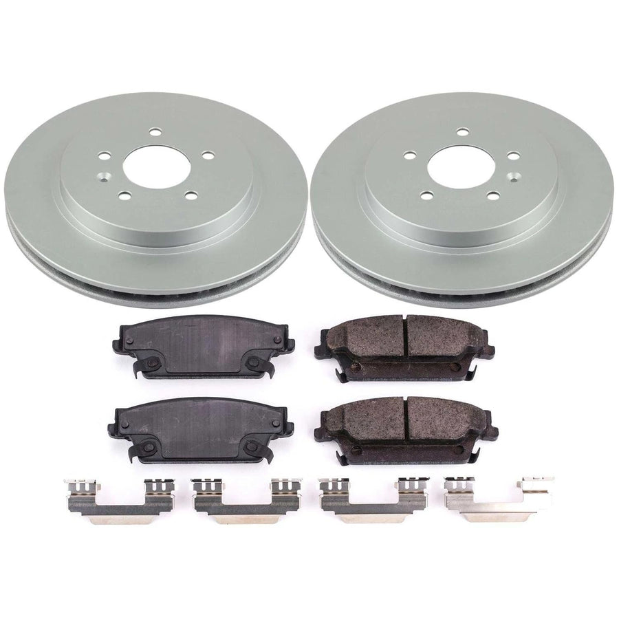 Power Stop CRK2958 Brake Rotor & Coated Ceramic Brake Pads- rear For Cadillac CTS 2006-2007, Cadillac STS 2005-2011 [Model Specific]