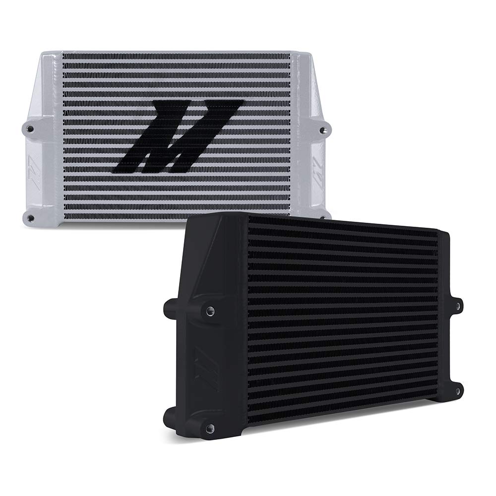 Mishimoto Universal Heavy-Duty Bar-and-Plate Oil Cooler MMOC-OO-10BK, 10" Core, Same-Side Outlets, Black