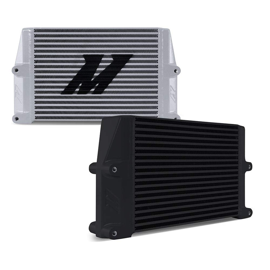 Mishimoto Universal Heavy-Duty Bar-and-Plate Oil Cooler MMOC-OO-10BK, 10" Core, Same-Side Outlets, Black