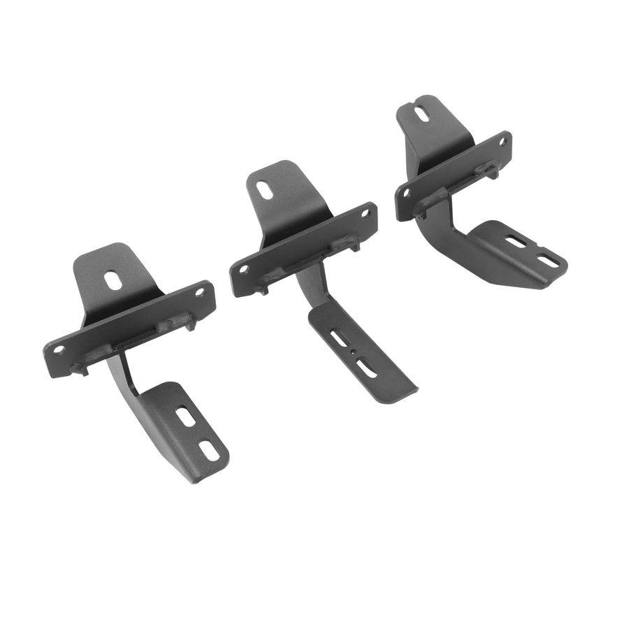 RB10 / RB20 Brackets Go Rhino | Mild Steel, Textured Black | 6941295 | Fits 2021-2024 Ford Bronco 2-Door or 4-Door (Excludes Bronco Sport)