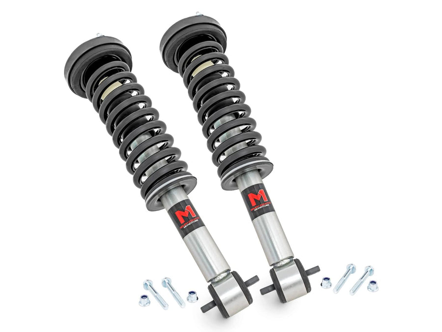 Rough Country M1 Struts Loaded for Toyota Tundra 4WD (2022–2025) Front Monotube Suspension Strut Pair for 3.5" Lift, Improved Ride & Handling