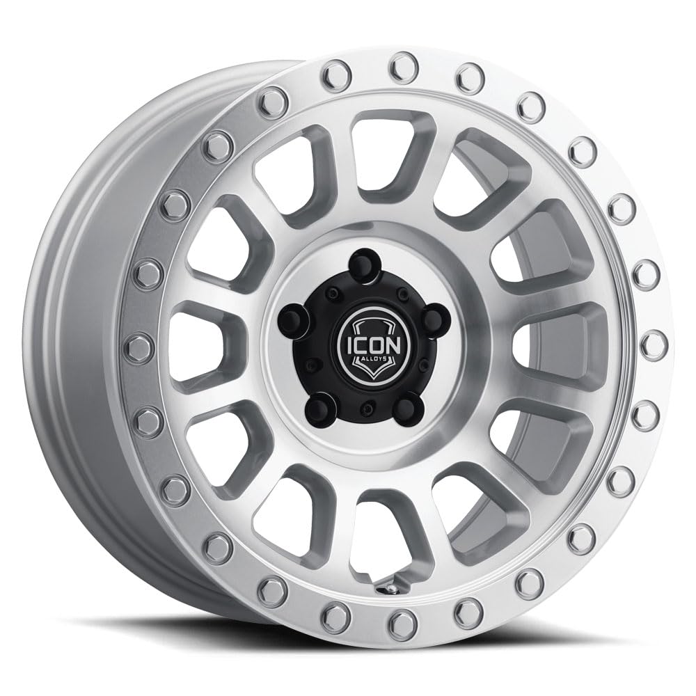 Hulse ICON Alloys, Silver Machined, 17 x 8.5, 5 X 4.5, 0mm Offset, 4.75" BS