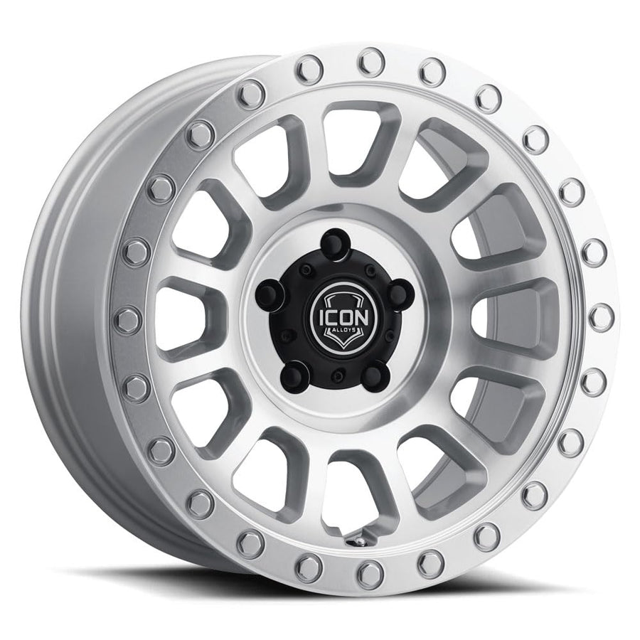 Hulse ICON Alloys, Silver Machined, 17 x 8.5, 5 X 4.5, 0mm Offset, 4.75" BS
