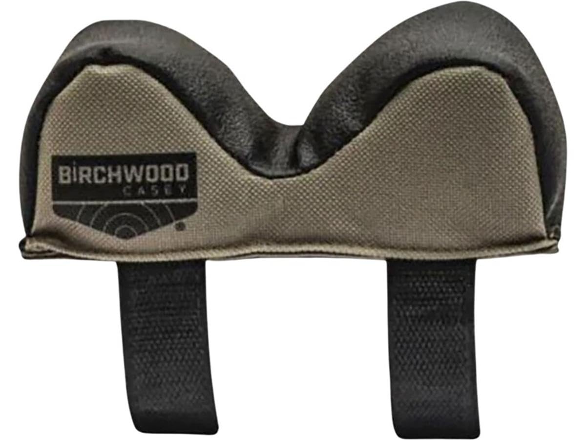5"x2"x2" Birchwood Casey Universal Filled Synthetic and Leather Shooting Front Rest Bag with Hook and Loop Straps, Medium
