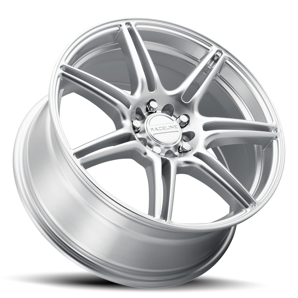 Raceline Wheels Apex 148HS Hyper Silver 16X7 5X100/5X114.3 +40mm 7 Spoke Aluminum Passenger Car Wheels, Replacement Car Rims