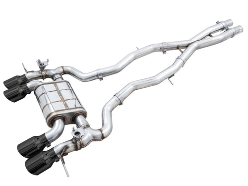 AWE Catback SwitchPath Exhaust for BMW G8X M3/M4 - Diamond Black Tips - 3025-42480