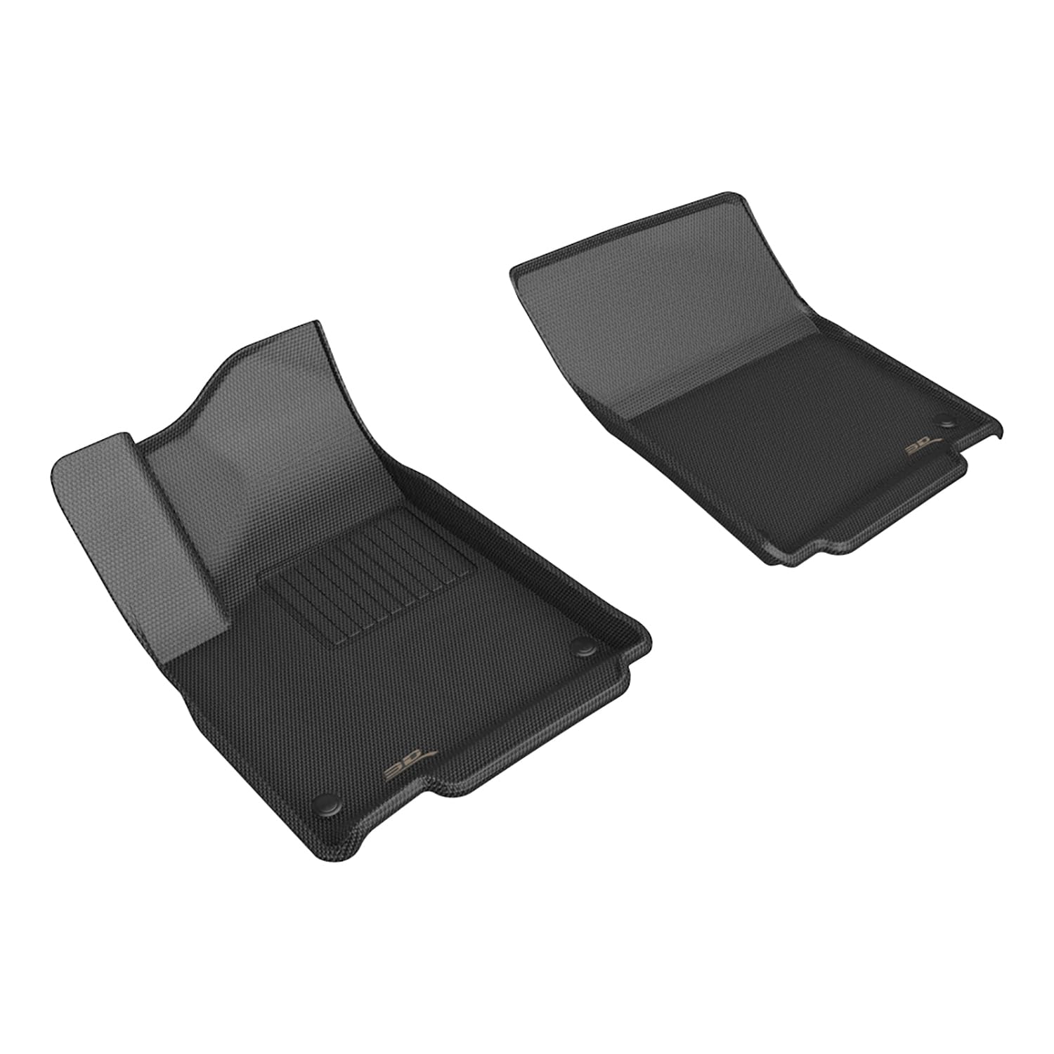 3D MAXpider Kagu Custom Fit Floor Mat (Black) Compatible with Rivian R1T / R1S 2024 - Front Row