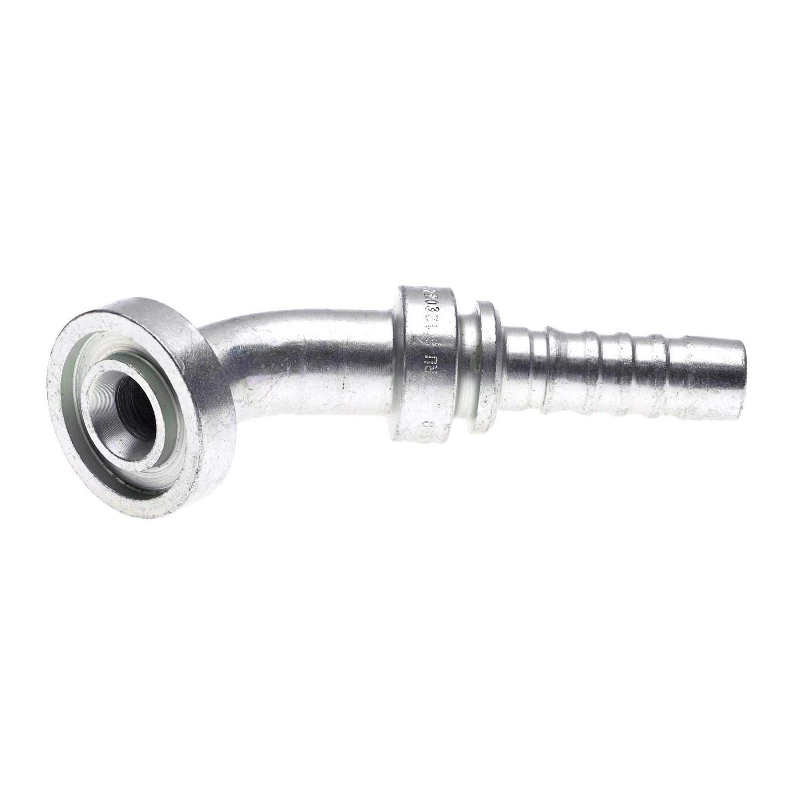 GlobalSpiral Couplings Gates 20GS-20FLH45M, Code 62 O-Ring Flange Heavy, Zinc Plated Carbon Steel, 6.93", 45° Bent Tube, 1/4" ID