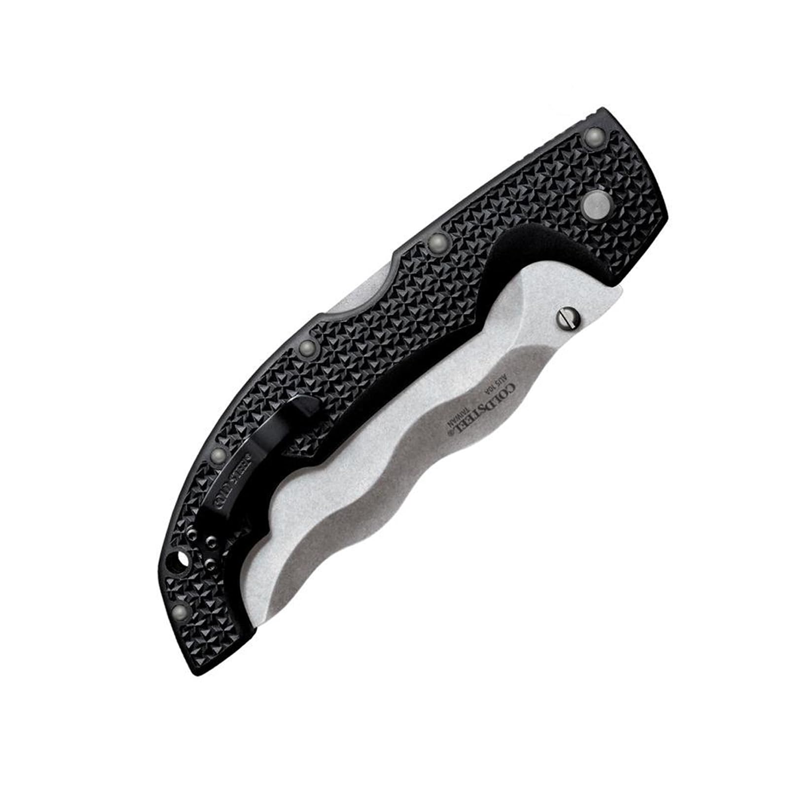 Cold Steel Voyager XL 5.5" AUS10A Razor-Sharp Kris Blade 6.75" Griv-Ex Handle Everyday Carry Tactical Folding Knife with Tri-Ad Lock