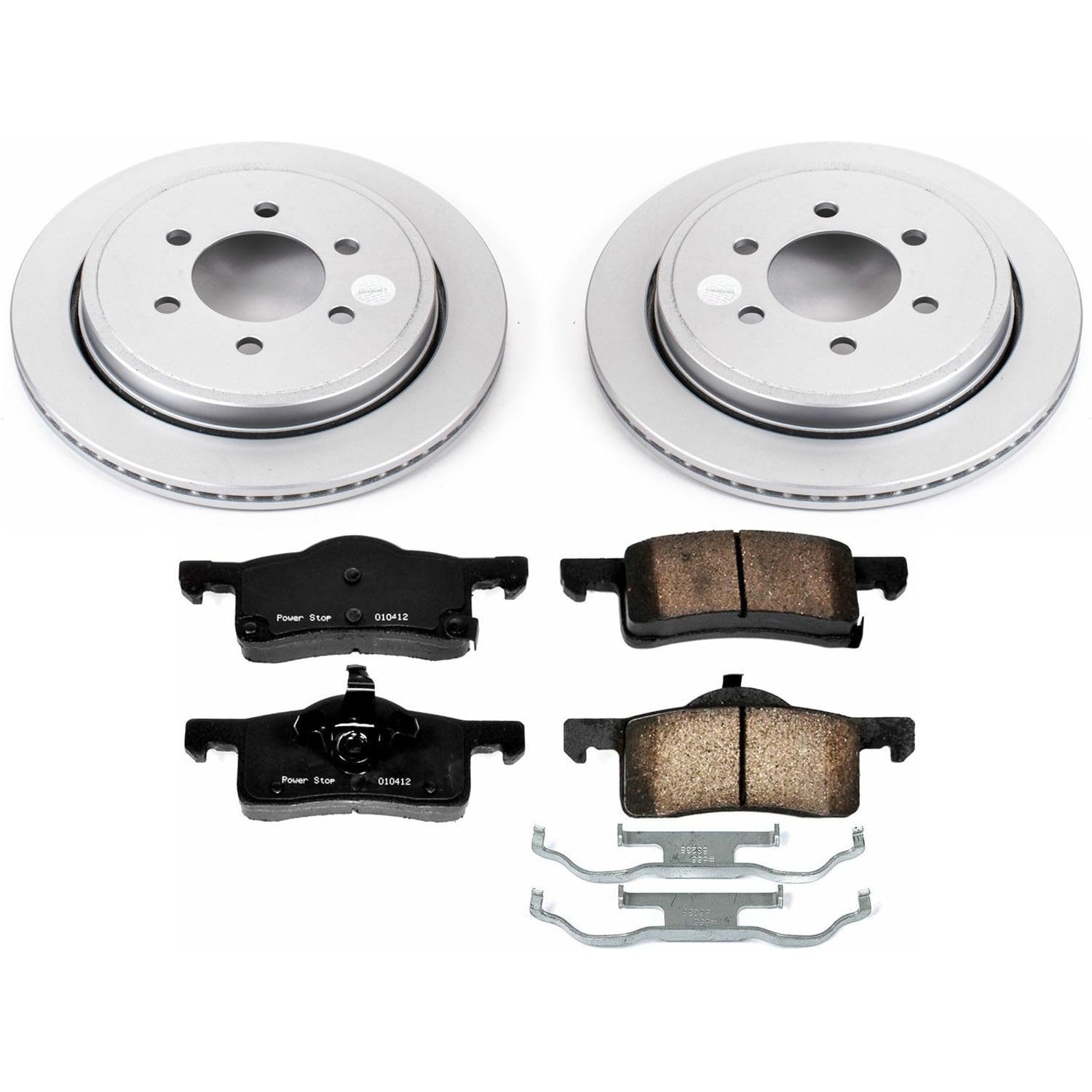 Power Stop CRK1935 Brake Rotor & Coated Ceramic Brake Pads- rear For Ford Expedition 2002-2006, Lincoln Navigator 2003-2006 [Model Specific]