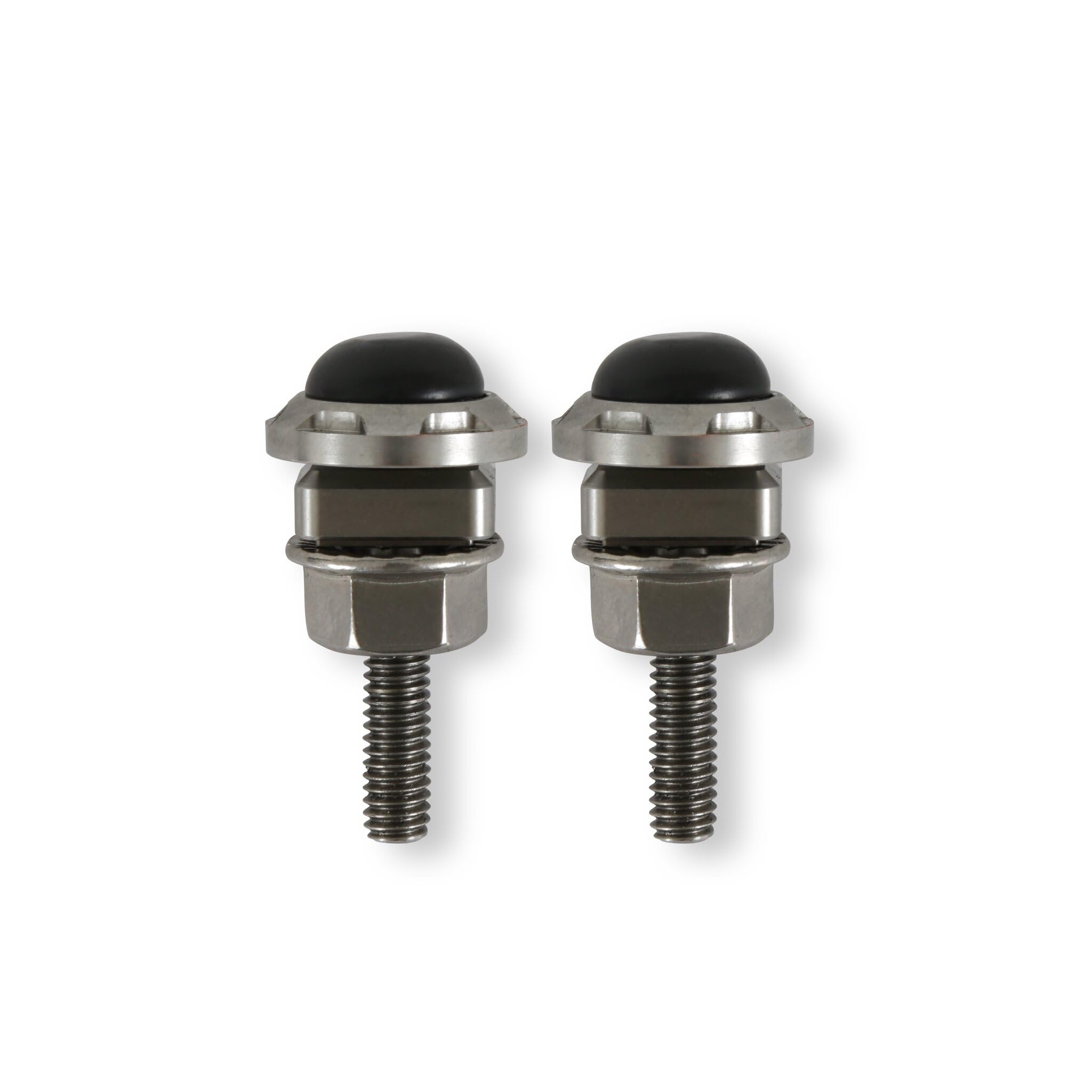 Scott Drake Adjustable E7ZZ-16763-S Stainless Steel Hood Bumpers - Pair