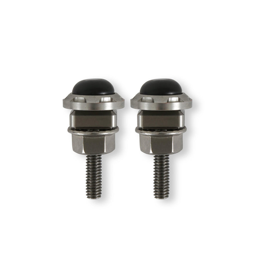Scott Drake Adjustable E7ZZ-16763-S Stainless Steel Hood Bumpers - Pair