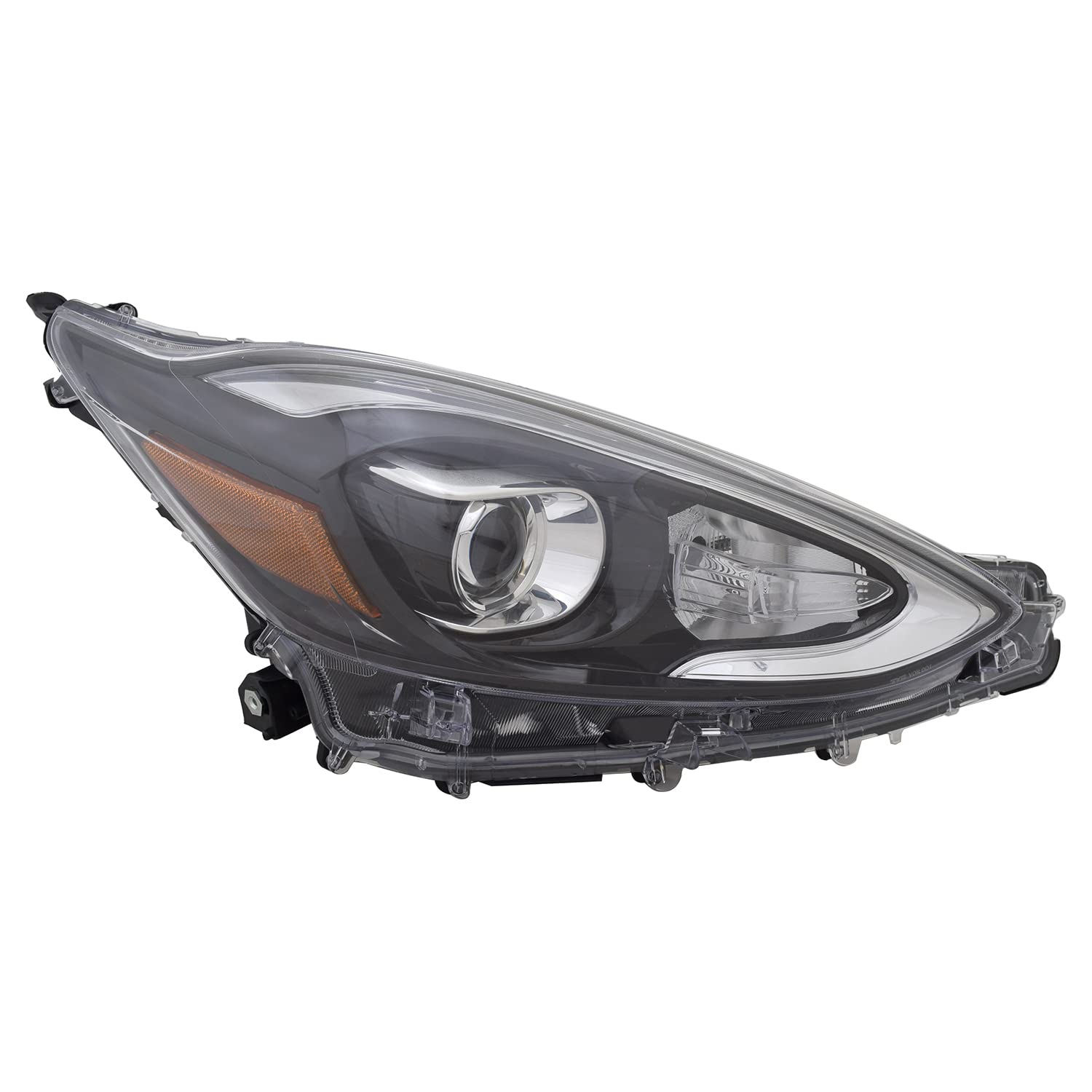Right TYC Headlight Assembly Compatible with 2018-2019 Toyota Prius