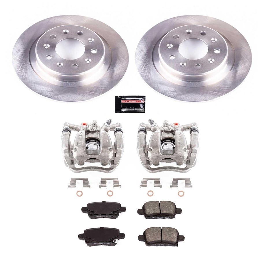 Power Stop KCOE7721 Rear Brake Caliper Kit- Brake Rotors, Brake Pads & Autospecialty Calipers