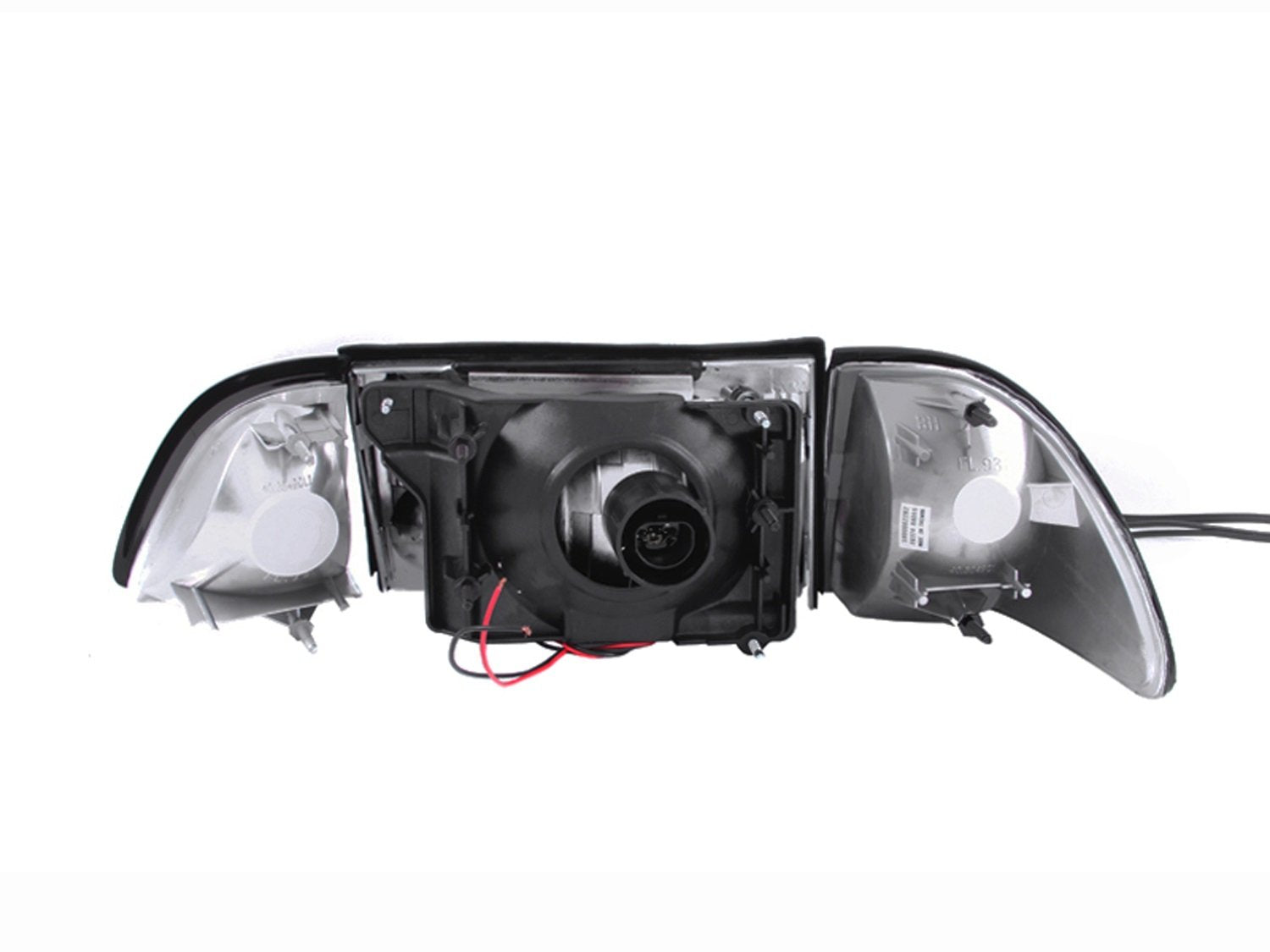 Ford Mustang Anzo USA 121195 Crystal w/Corner/Inner Corners Chrome Headlight Assembly - (Sold in Pairs)