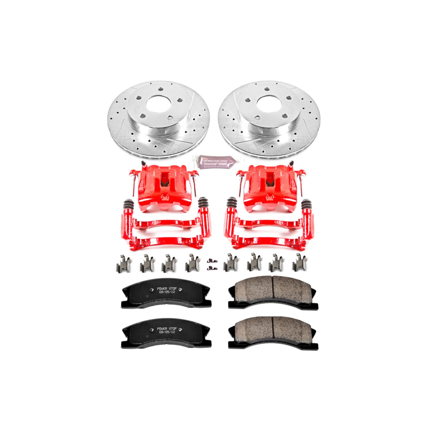 1-Click Performance Brake Kit Power Stop (KC2149) with Calipers For Jeep Grand Cherokee 1999-2004 [Model Specific]