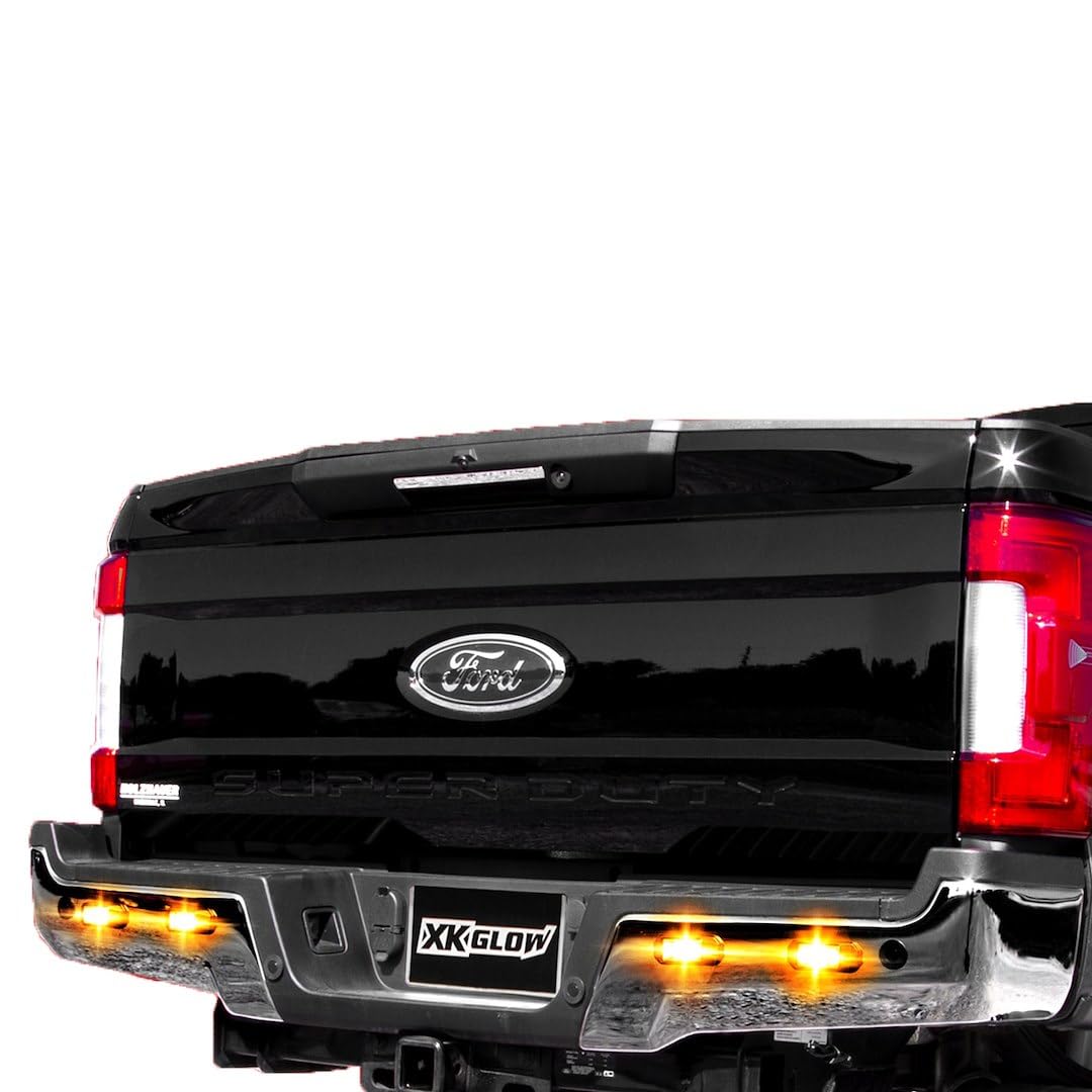 8pc XKGLOW Strobe Lights w/Traffic Modes Ultra Bright LEDs Multiple Strobe Modes + Solid On Amber Strobe Lights