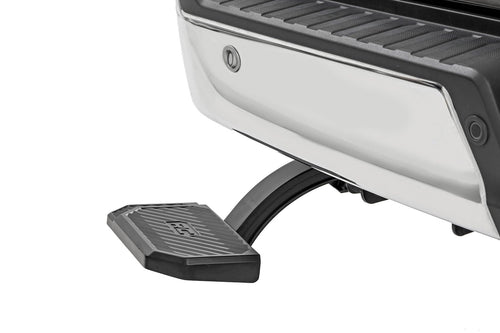 Rough Country Retractable Manual Bed Step for Ford F-150/Lightning (2021-2025) - 6" Wide Non-Slip Aluminum TailgateStep, 330 lb Capacity, Easy Bolt-On Install
