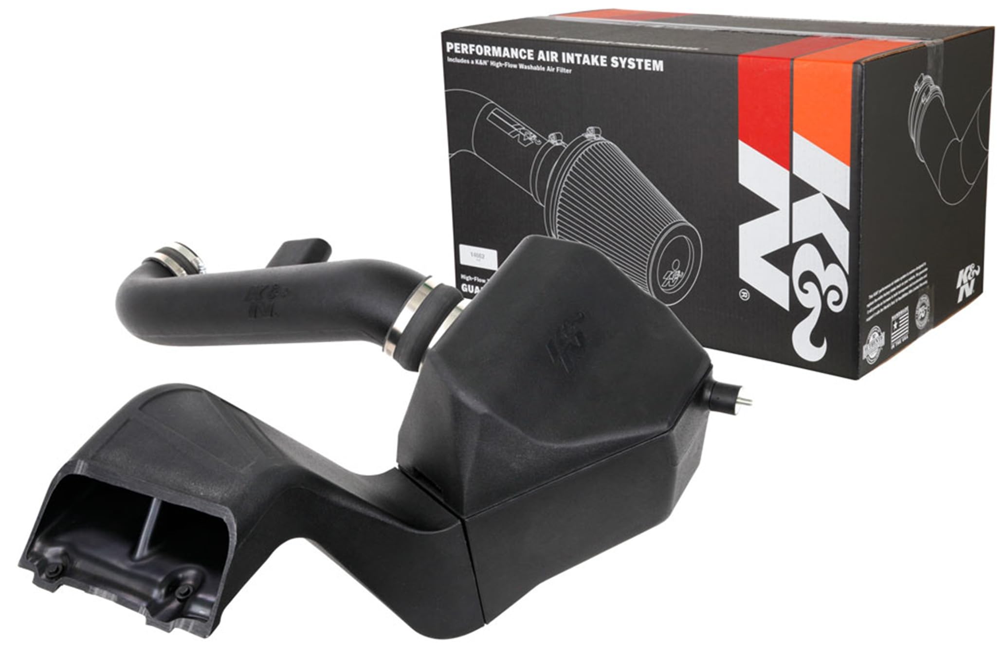 K&N Cold Air Intake System: High-Flow Air Filter, Towing & Increase Performance: Compatible with 2015-2020 FORD: F150,63-2610