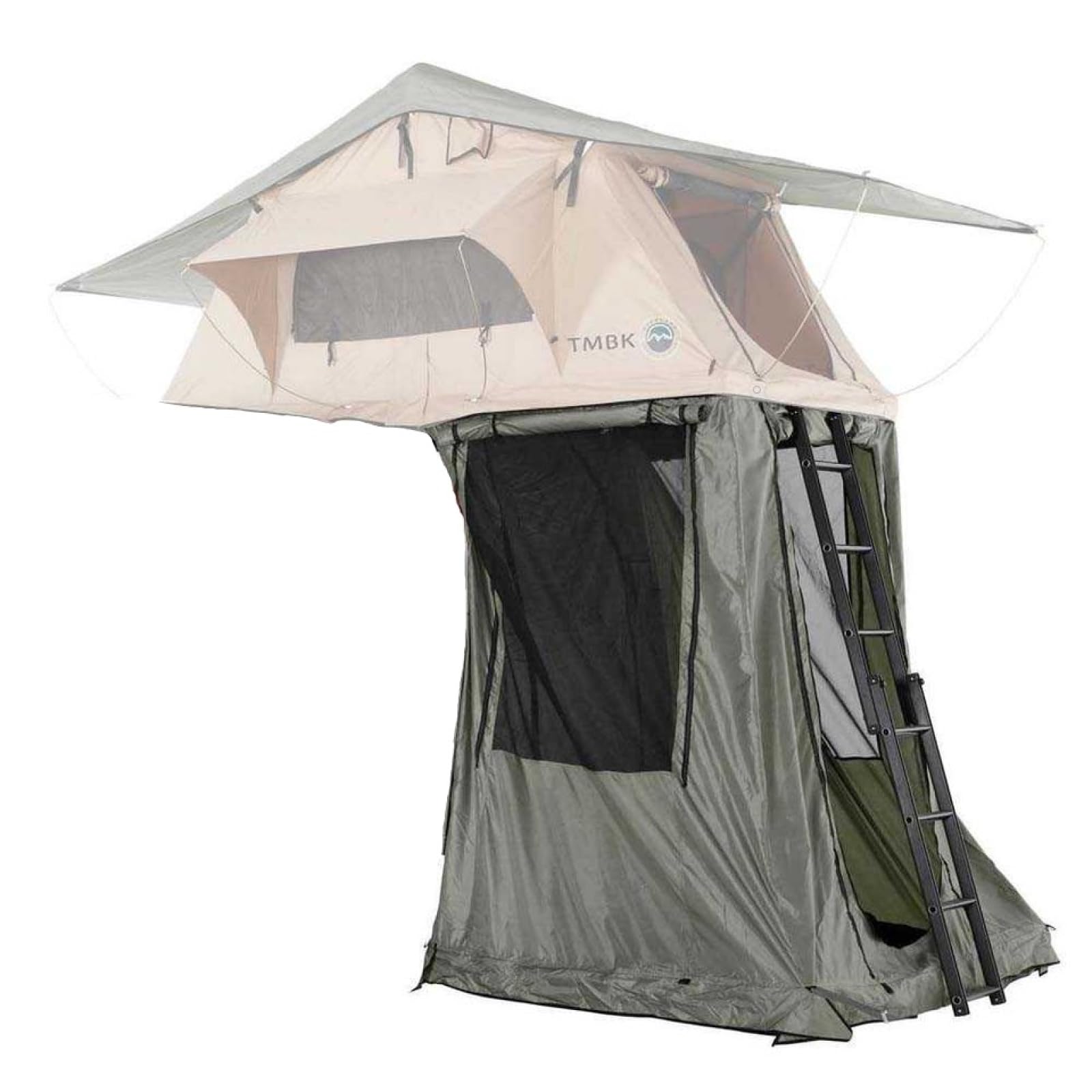 Overland Vehicle Systems Roof Top Tent Annex Green Base with Black Floor & Travel Cover TMBK
