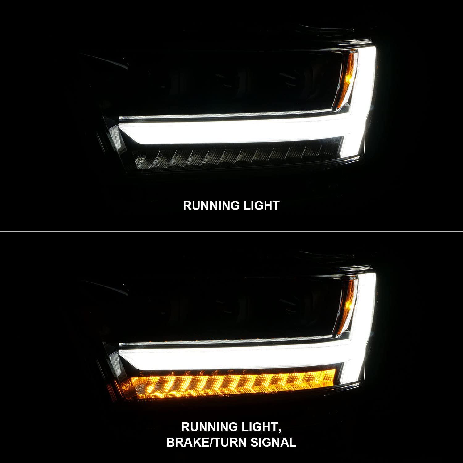 FULL LED ANZO USA Projector Headlights Compatible w/ 19-21 Ram 1500 (DRIVER SIDE ONLY)