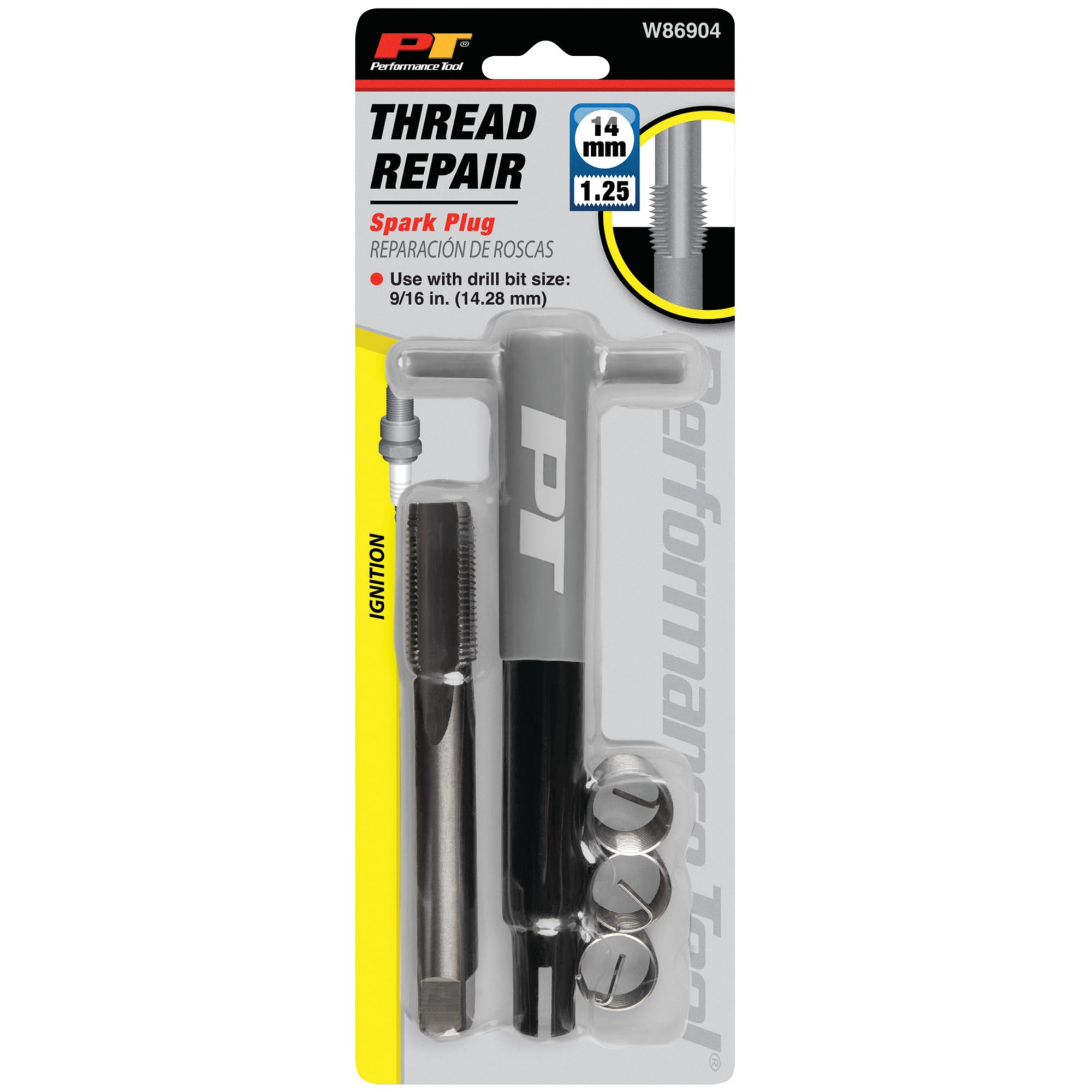 W86904 Performance Tool Thread Repair Kit M14-1.25. Restore Threads to The Original Sizing