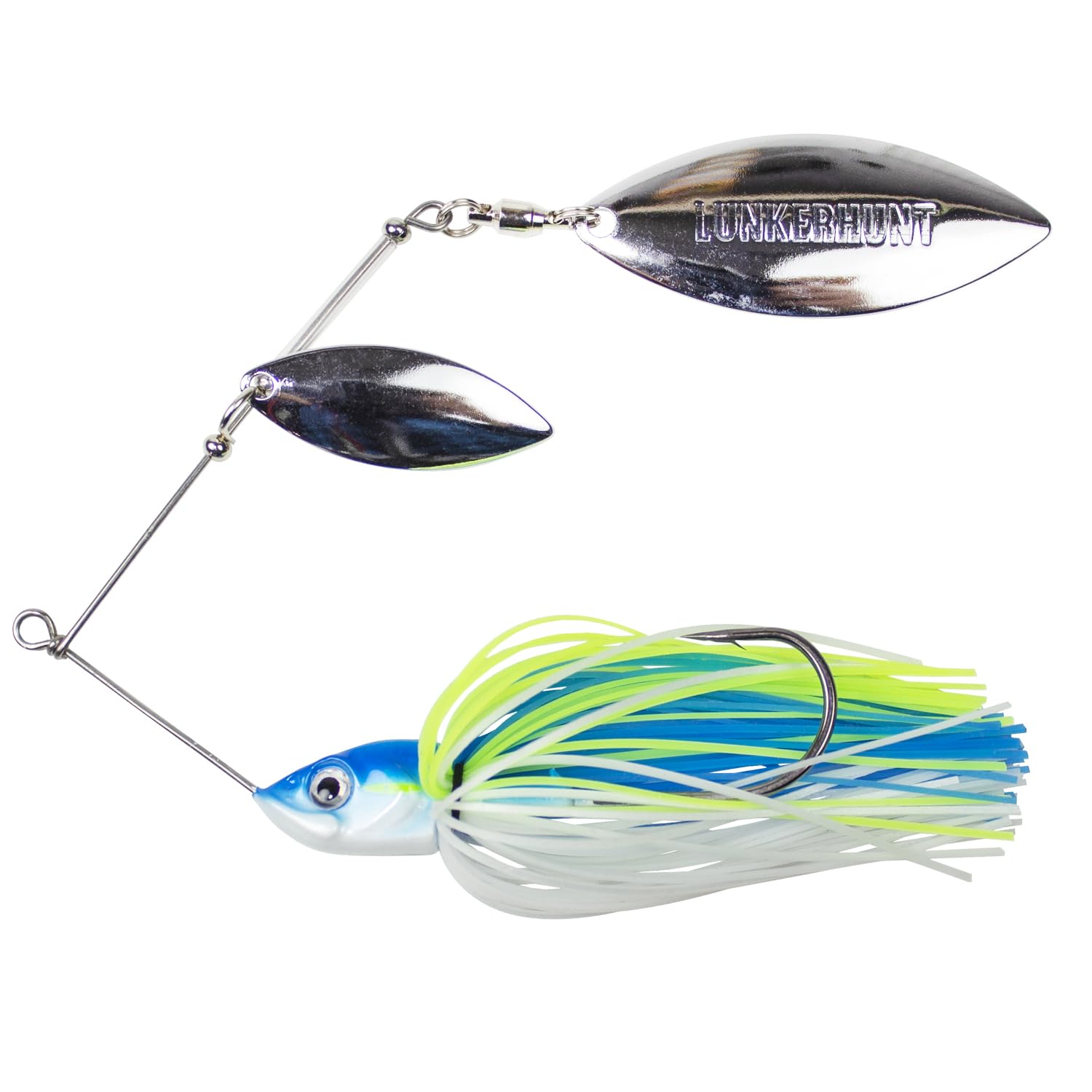 Impact Ignite Lunkerhunt | Spinnerbaits with 2 Willow Leaf Blades | Sink Fast Fishing Lure for Bass and Trout | Silicon Skirt, Swim Jig Saltwater and Deep Water Fishing Bait