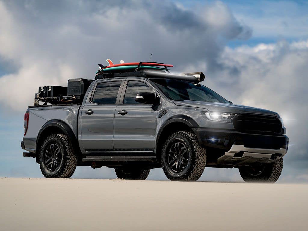 Slimsport Roof Rack Kit Front Runner with Lightbar Compatibility for Ford Ranger T6/Wildtrak/Raptor (2012-2022) for Rooftop Cargo