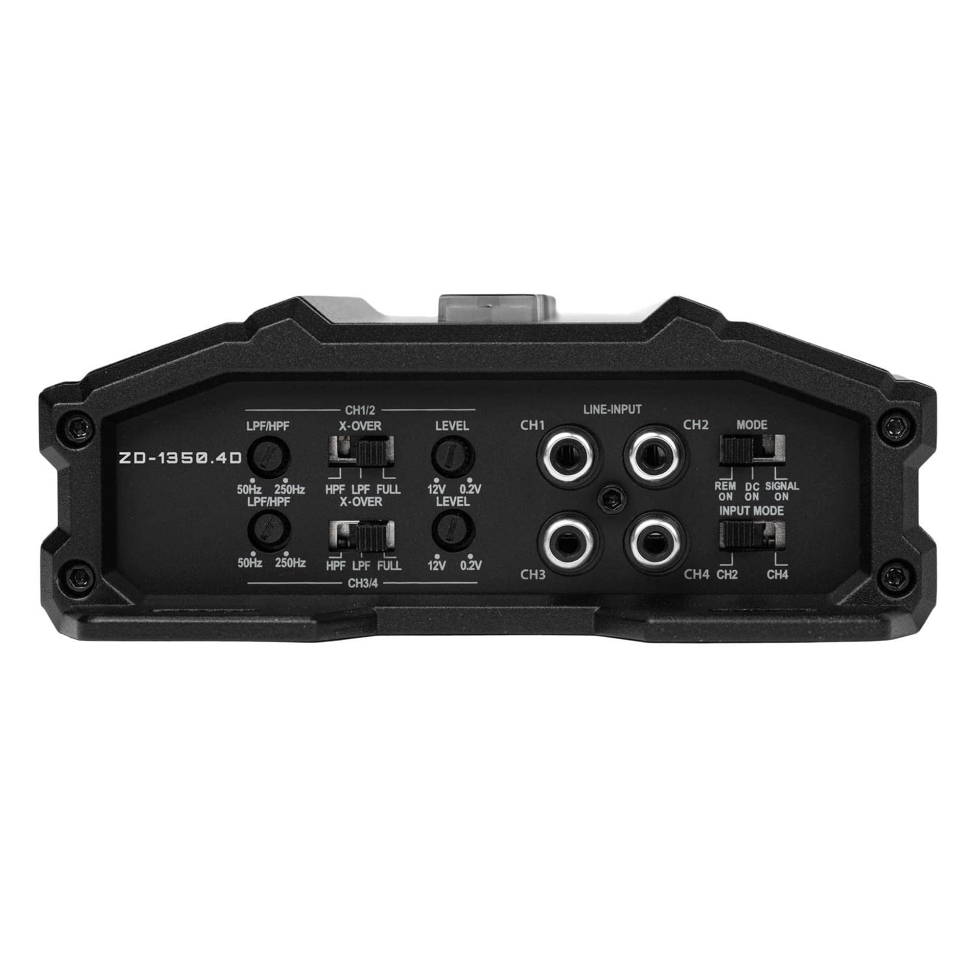Hifonics Delta Zeus 1,350 Watt Compact 4 Channel Nickel Plated Mobile Car Audio Amplifier with Auto Turn On Feature, ZD-1350.4D, Black