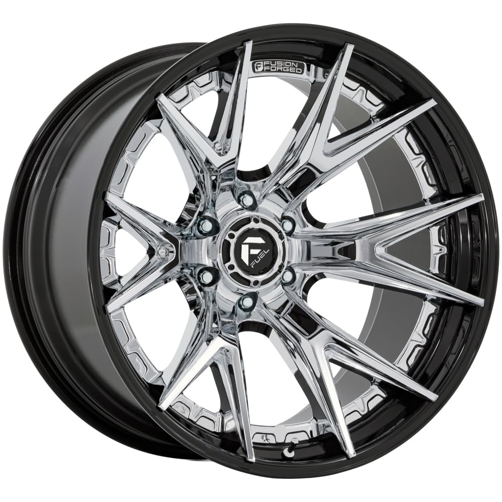 FUEL OFF-ROAD FC402 20X9 CATALYST 6X135 5.79 20mm CHROME WITH GLOSS BLACK LIP - FC402PB20906320