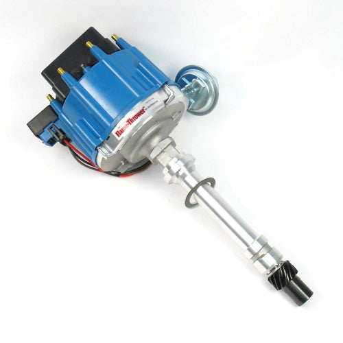 Pertronix Flame-Thrower D1052 Distributor HEI Blue Cap Machined Housing for Chevrolet Small Block/Big Block