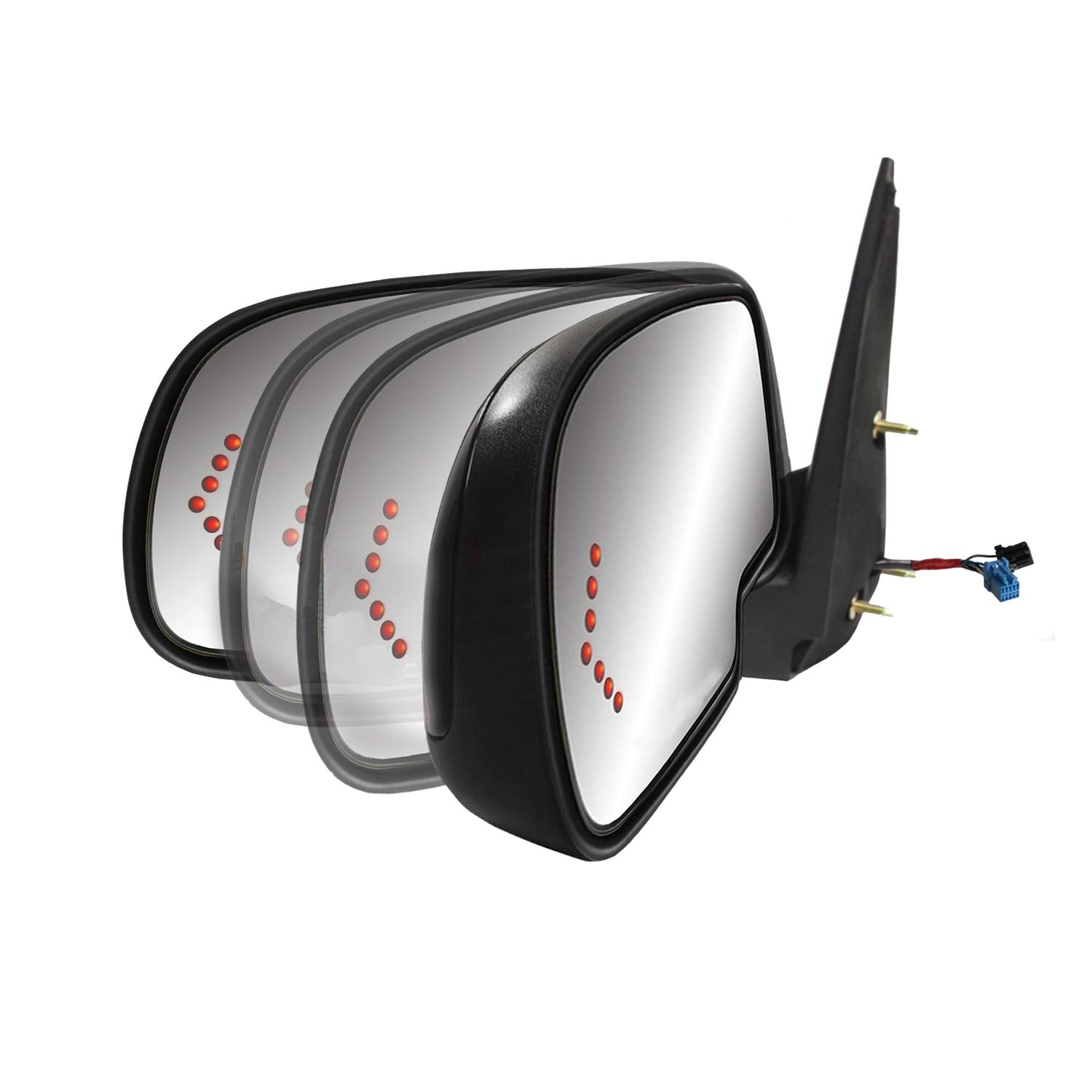 Mirror Passenger Side for Escalade, Avalanche, Silverado, Suburban, Tahoe, Sierra, Yukon, Denali/XL, Silverado/Sierra Classic, Arrow Signal, memo, no lamp, Power Fold, Heated Power