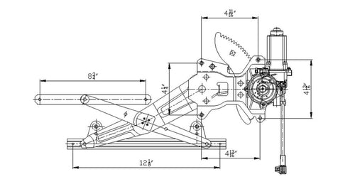 Toyota Camry Rear Left TYC 660392 Replacement Window Regulator