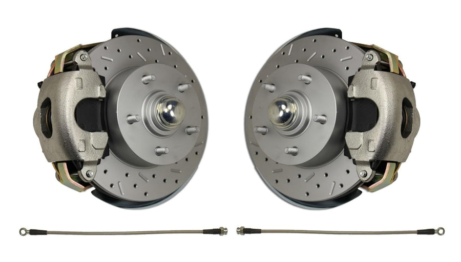 Spindle Mount Kit LEED BRAKES Cross Drilled And Slotted Rotors