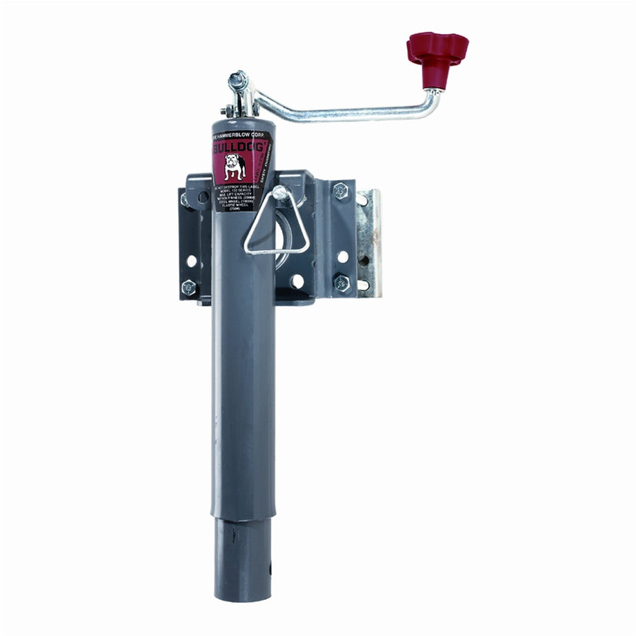 Fulton Topwind Bolt-On Jack, 10-Inch Travel, Bolt-On Swivel Bracket with 2000-Pound Lift Capacity