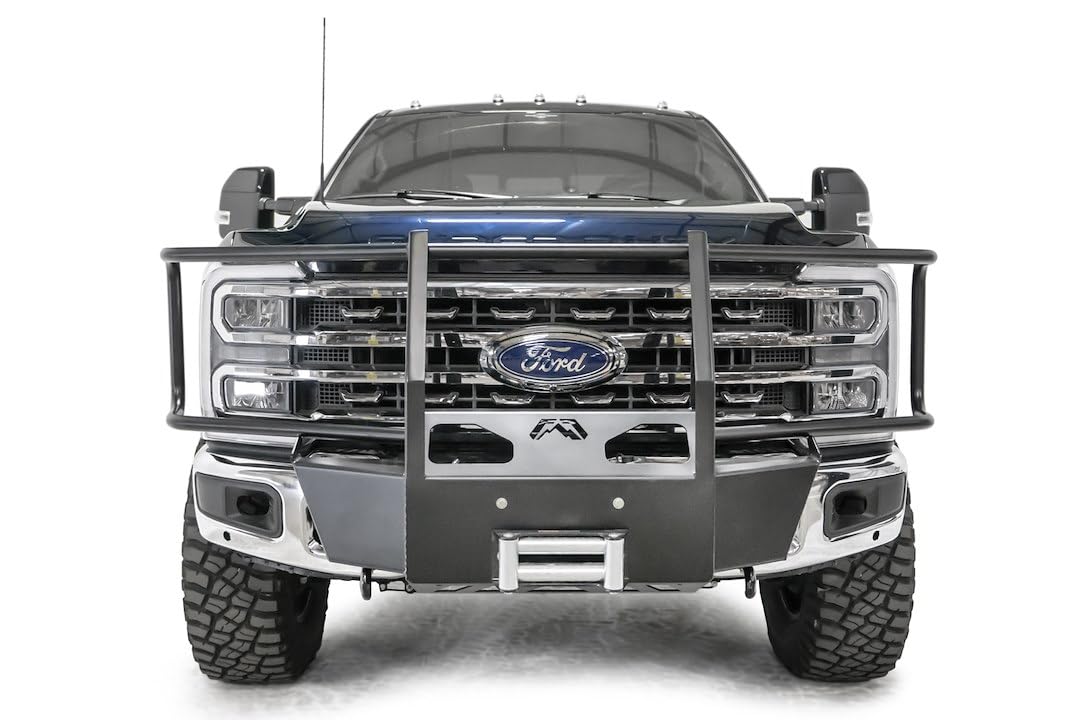 Fab Fours Winch Mount FS23-N5970-1 fits 23-23 Ford F-250 Super Duty - w/Full Grill Guard - Matte Black