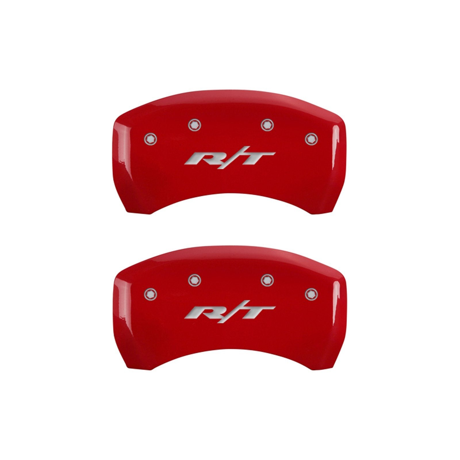 Brake Caliper Covers MGP - 2005-2010 Dodge Magnum, Charger, Challenger (Dual Piston) - Front and Rear Set - Red