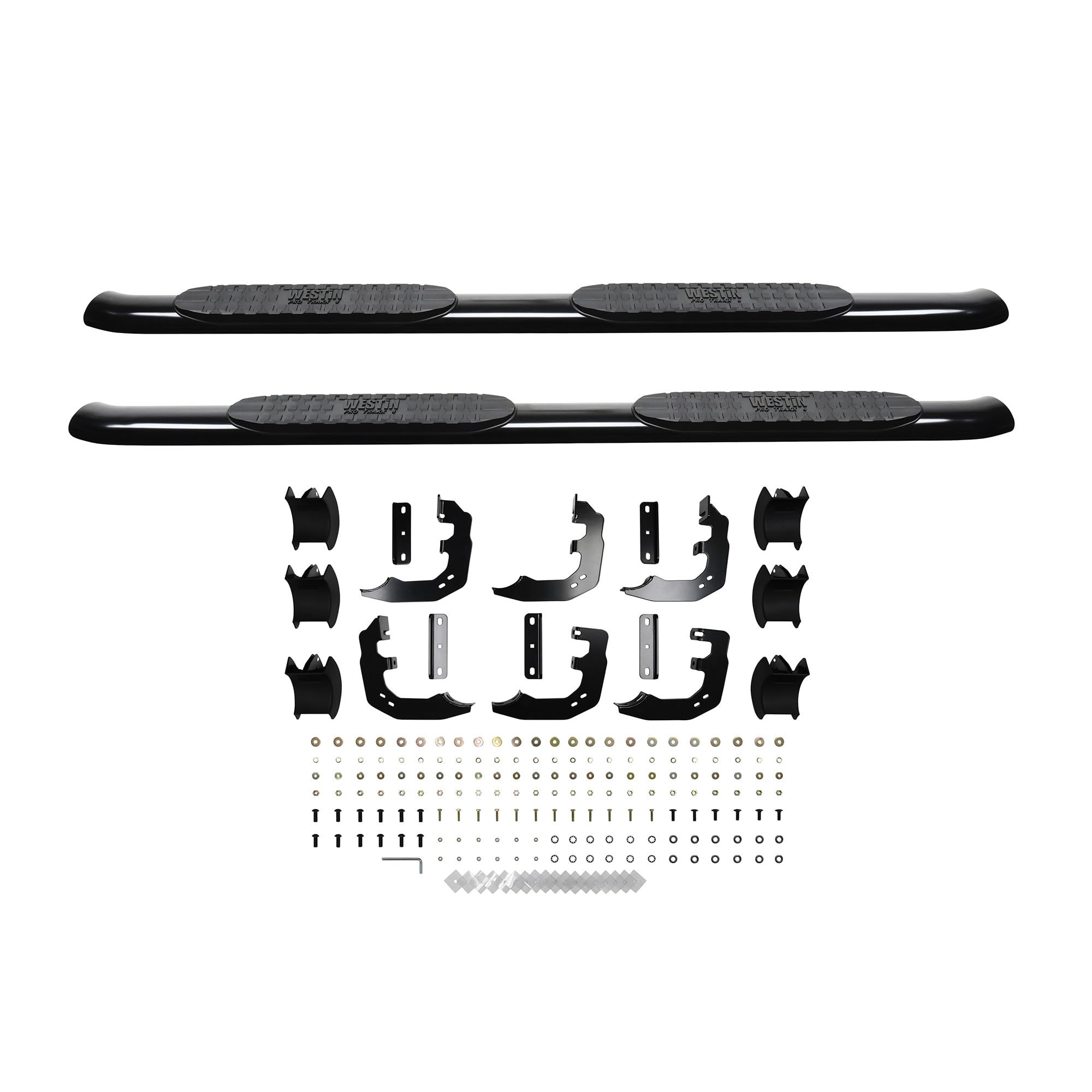PRO TRAXX 4 Westin Oval Nerf Bars fits 2019-2025 Ram 1500 Quad Cab (Exc 1500 Classic) Black Pair