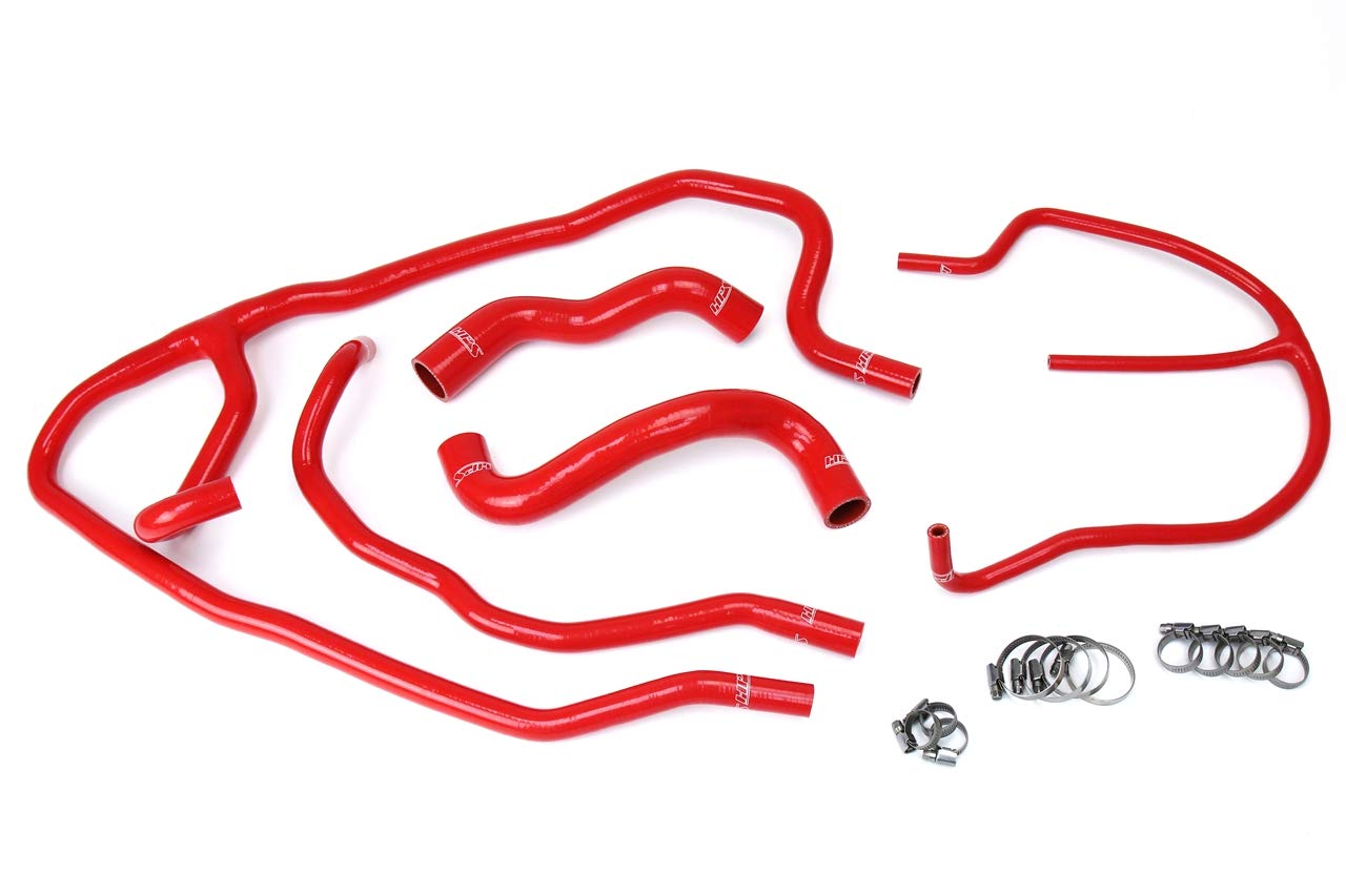 Red HPS 57-1276-RED Silicone Radiator Coolant/Heater Hose Kit