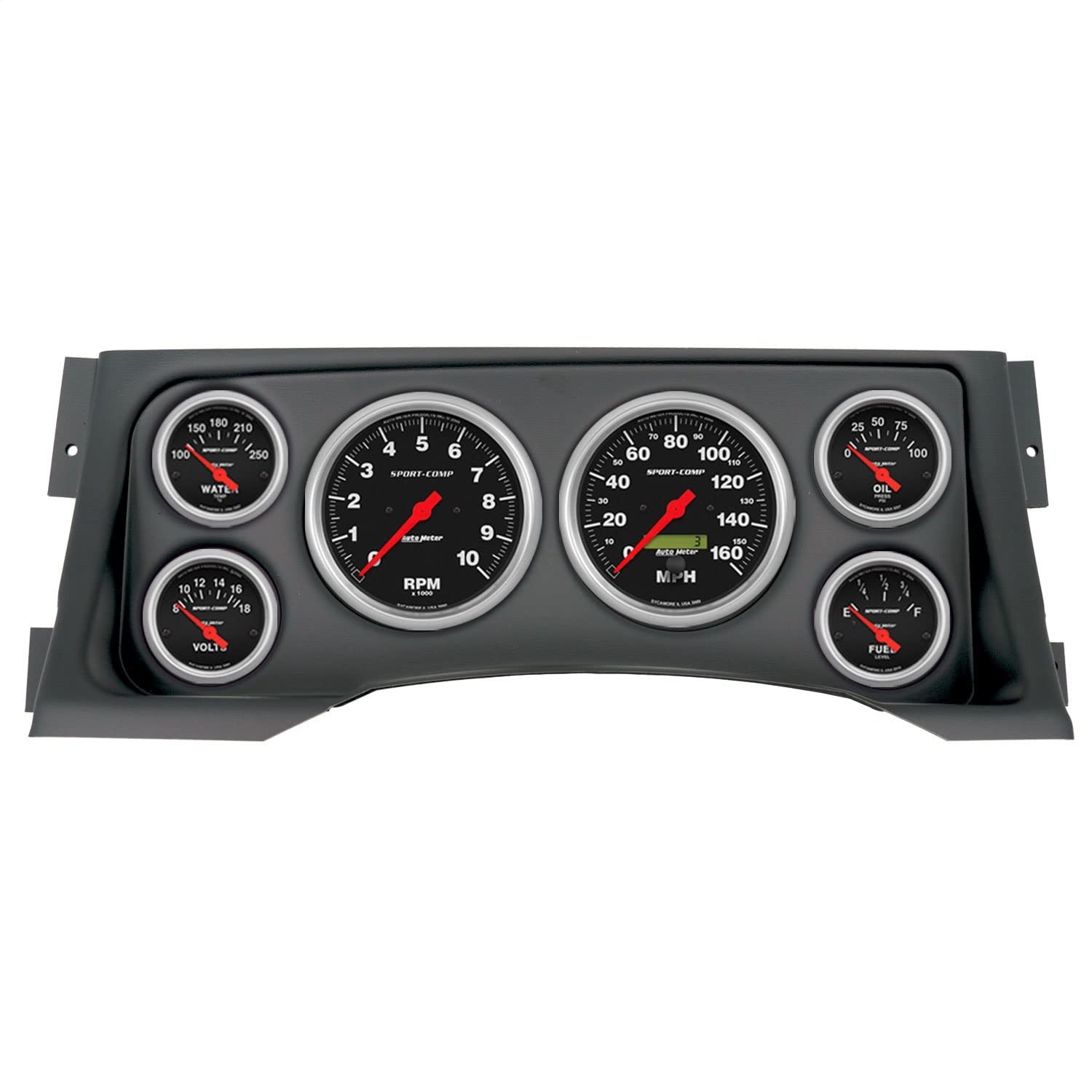 AutoMeter Dash Kit Direct Fit, (3 3/8" X2, 2 1/16" X4), Chevy/Gmc Truck 95-98, Sport-Comp (2928-11)