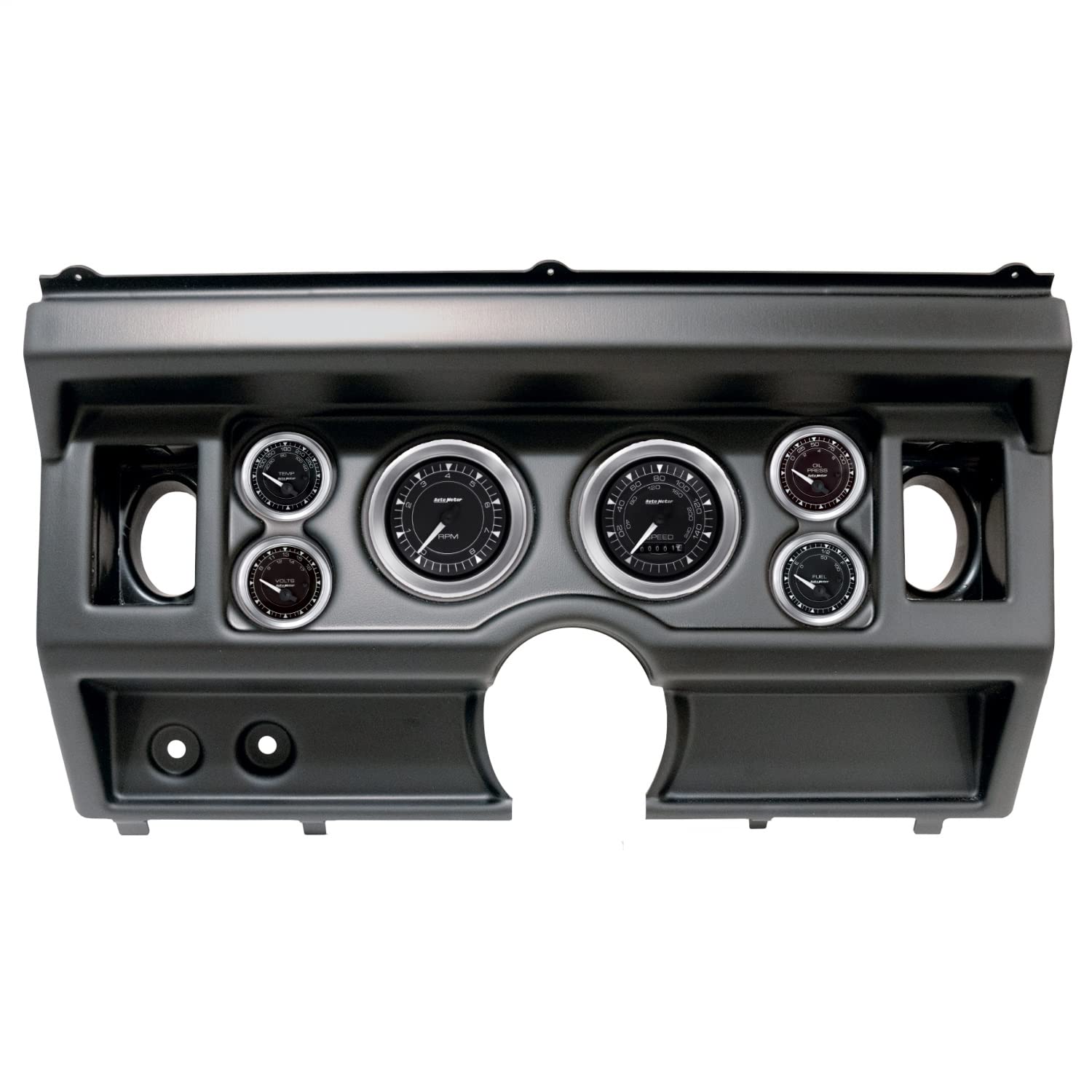 AutoMeter Dash Kit Direct Fit, (3 3/8" X2, 2 1/16" X4), Ford Truck Ac 80-86, Chrono (2919-04)