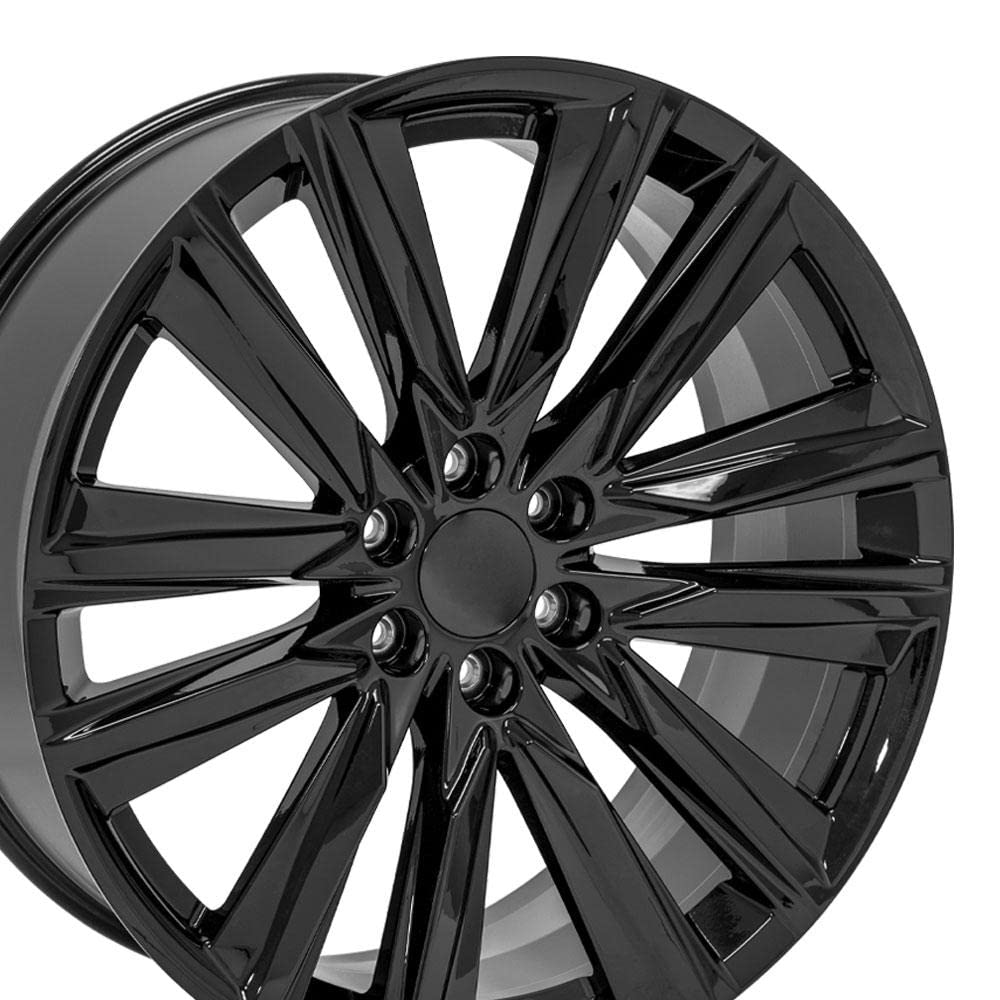 24 Inch OE Wheels CA91 Rim Fits Escalade Sport Style 6x139.7 24x10 Gloss Black - Hollander 4869 (1)