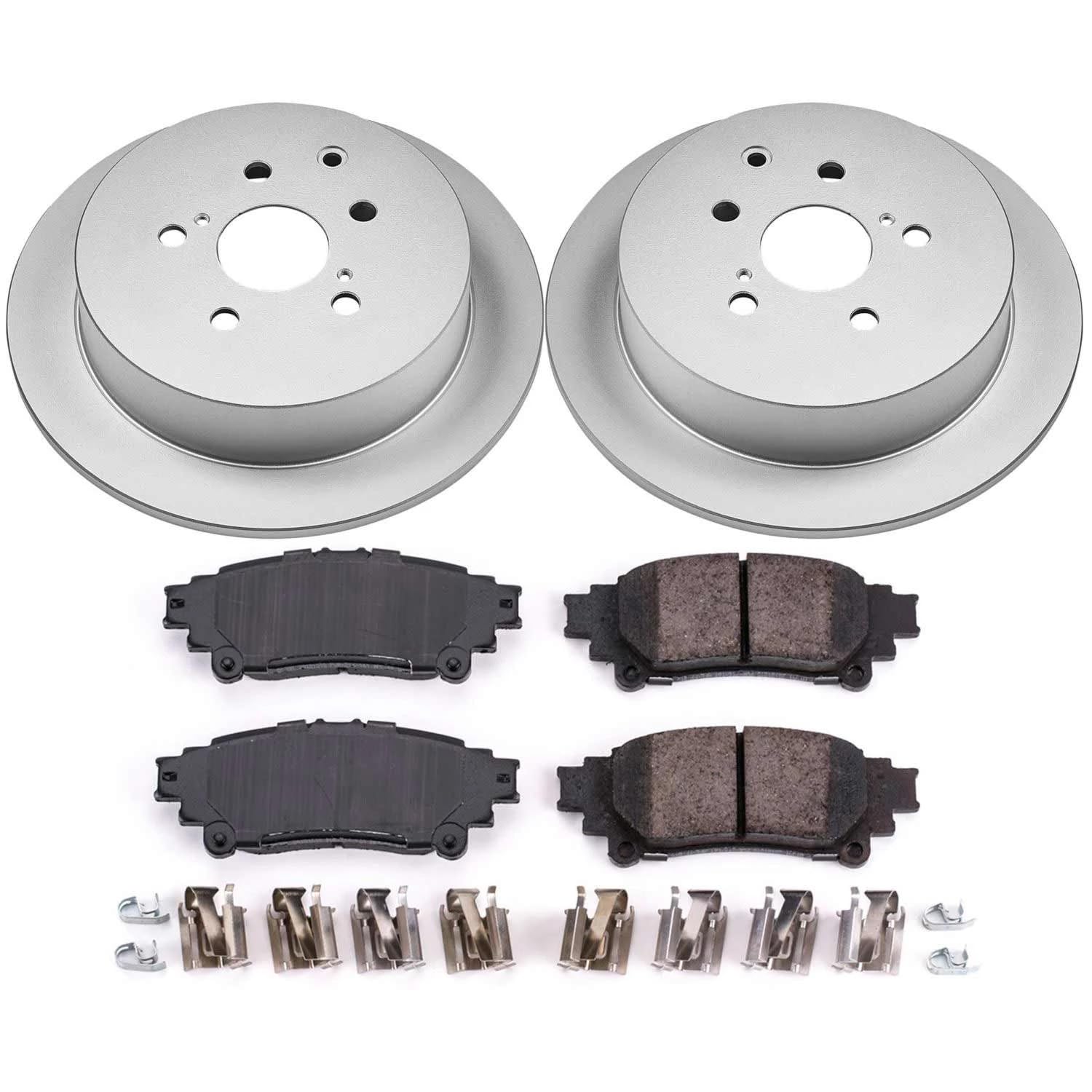 Power Stop CRK5864 Brake Rotor & Coated Ceramic Brake Pads- rear For Lexus RX350 2010-2015, Lexus RX450h 2010-2015, Toyota Highlander 2014-2019, Toyota Sienna 2011-2020 [Model Specific]