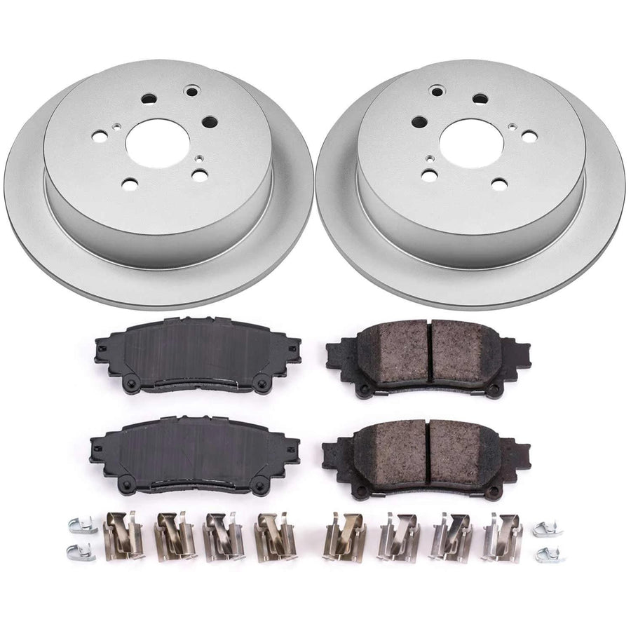 Power Stop CRK5864 Brake Rotor & Coated Ceramic Brake Pads- rear For Lexus RX350 2010-2015, Lexus RX450h 2010-2015, Toyota Highlander 2014-2019, Toyota Sienna 2011-2020 [Model Specific]