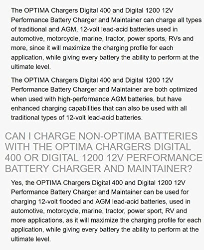 Digital Optima 1200 12V Performance Battery Charger and Maintainer - 150-33508