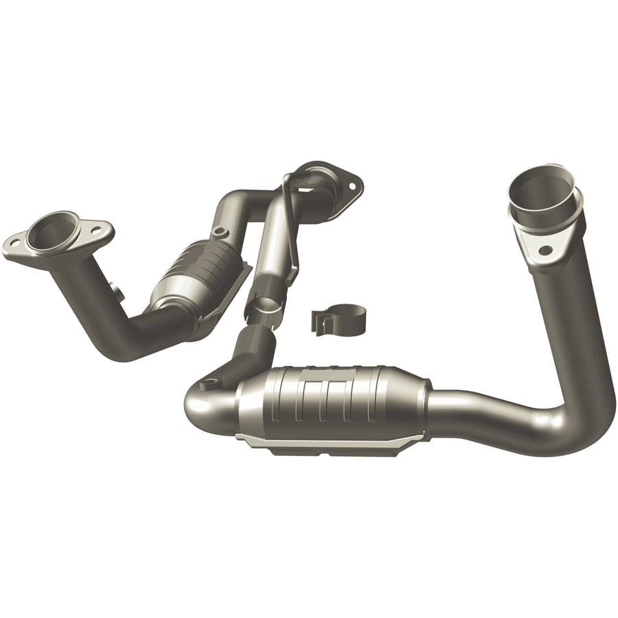 MagnaFlow Catalytic Converter Direct-Fit OEM Grade Federal/EPA Compliant 49444 - Stainless Steel Main Piping, 35.5in Overall Length, Bolt-On Inlet Attachment - Domestic SUV Replacement